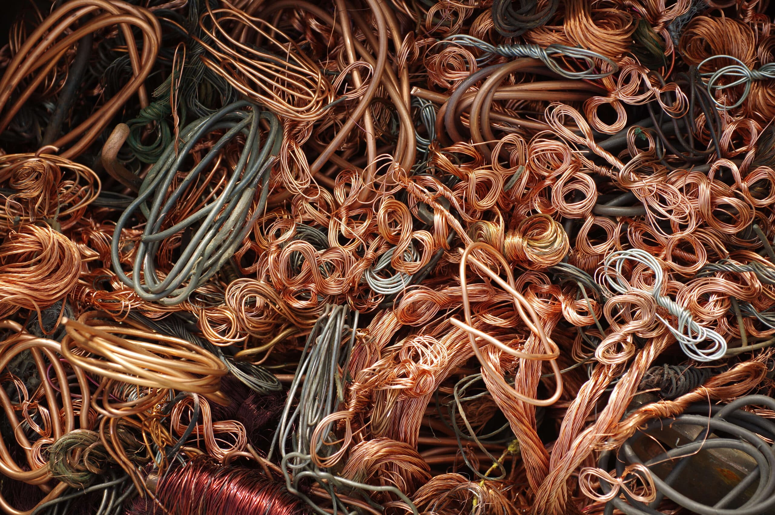 Sorted non-ferrous metals ready for recycling process